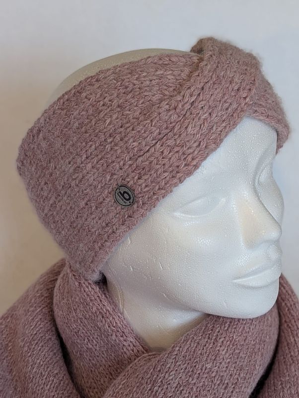 Alpaka Stirnband  Rosé - quarz