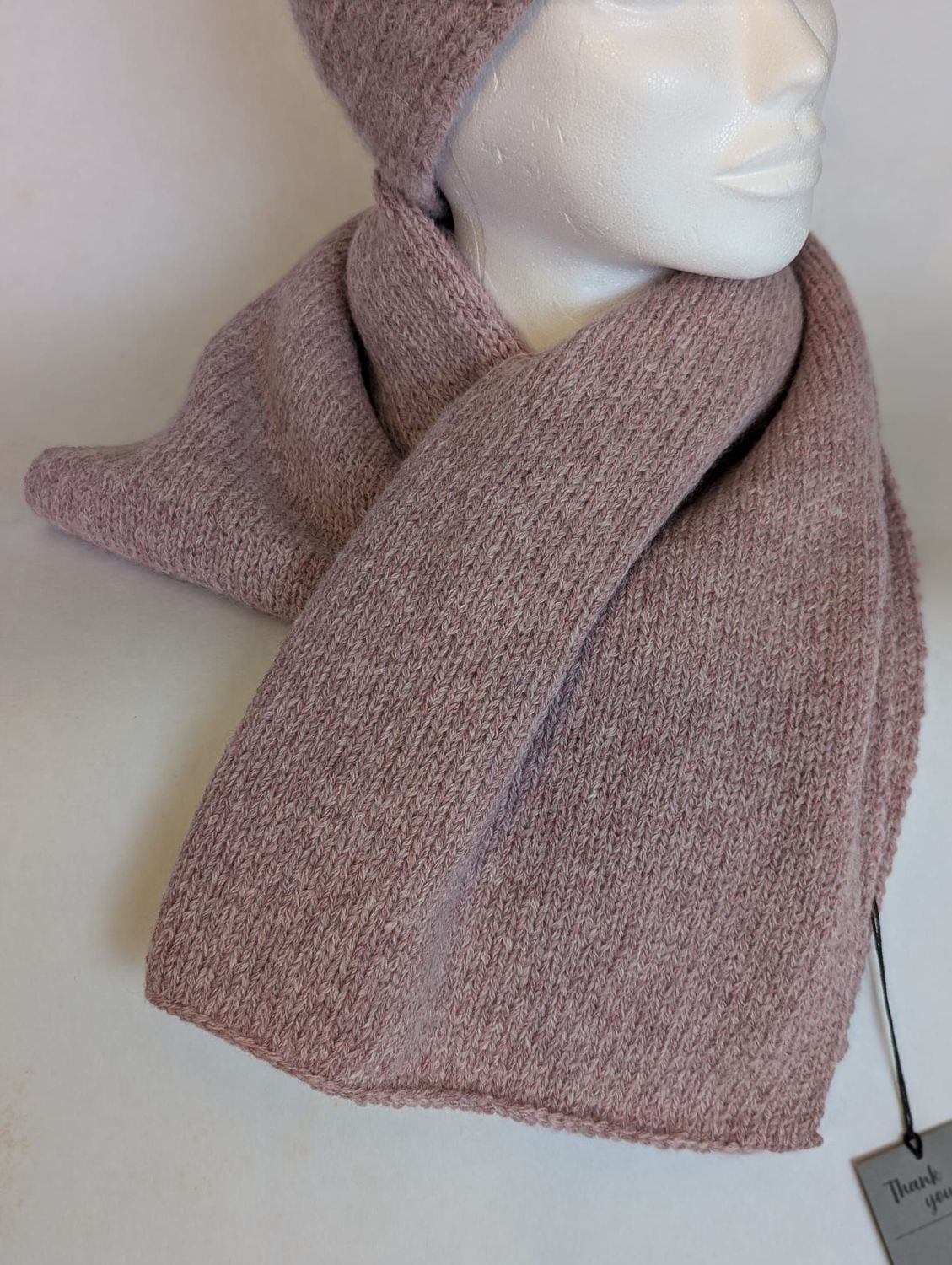 Alpaka Schal lang, in rosé-quarz