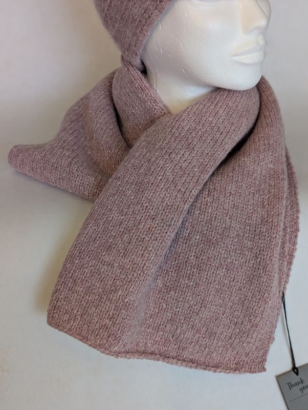 Alpaka Schal lang, in rosé-quarz