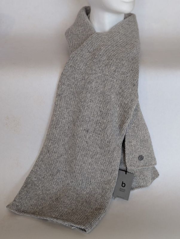 Alpaka Schal grau - silber, lang