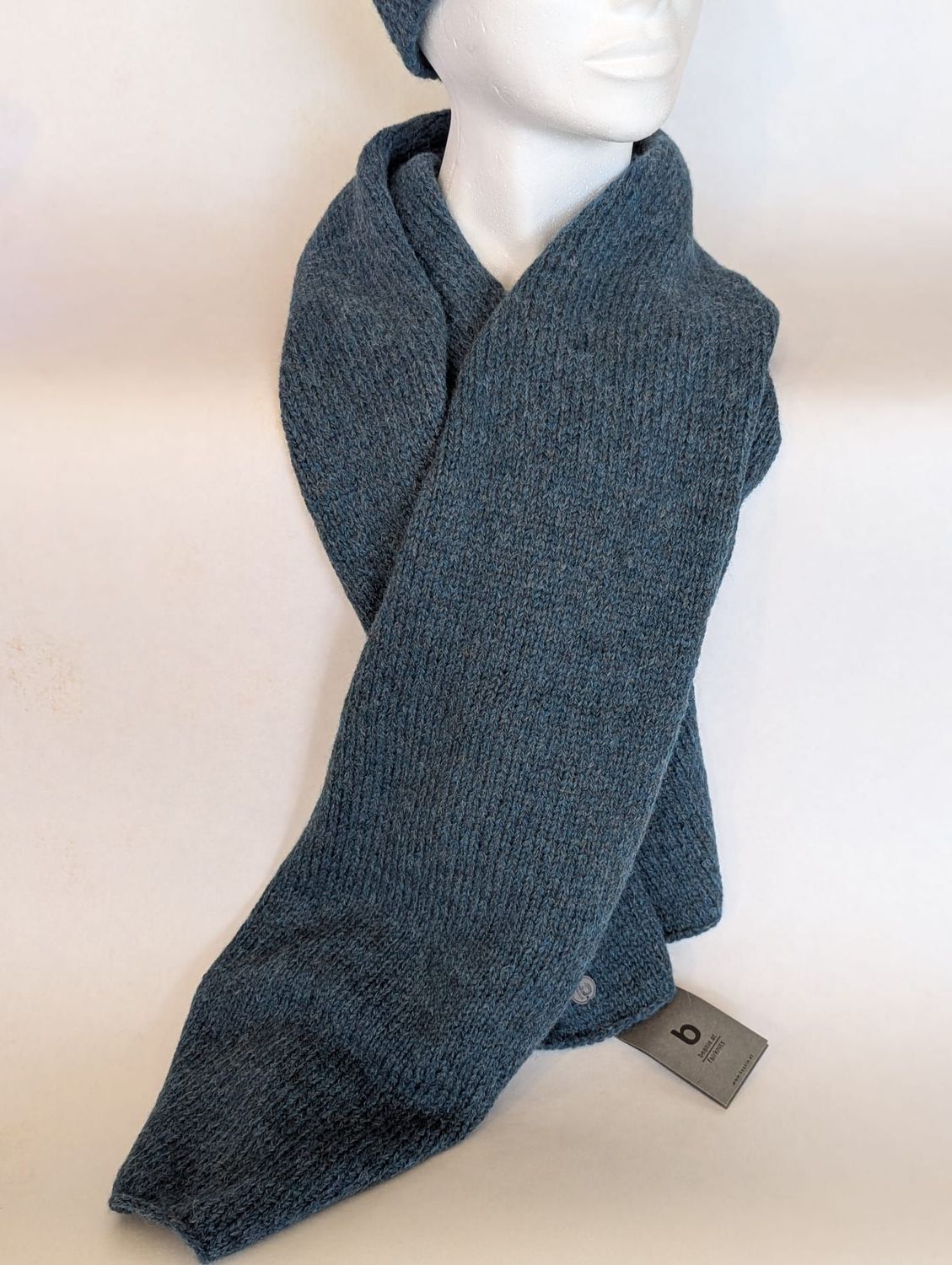 Alpaka Schal lang in petrol