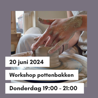 Workshop donderdag 20 juni 19:00-21:00 uur