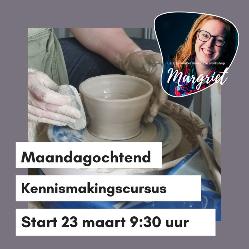 Cursus pottenbakken maandagochtend in maart /april