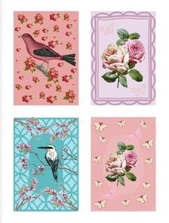 Vintage Floral & Bird Notecards & Envelopes