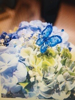 Hydrangea Bridal Bouquet Blue & White