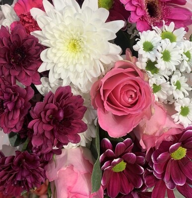 Pink Florist Choice Seasonal Hand Tied Bouquet