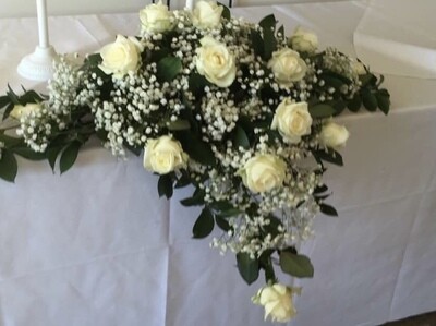 White Rose Top Table Arrangement