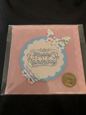 Handmade Polka Dot Butterfly Birthday Card