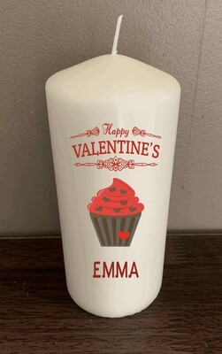 Personalised Valentines Day Cupcake Candle Gift