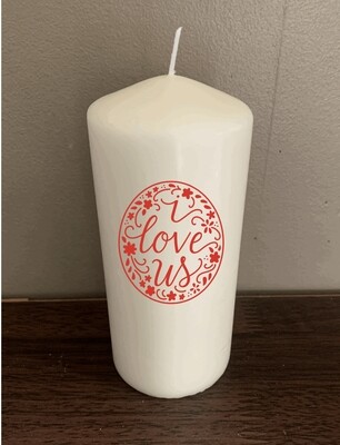 I Love Us Candle Gift