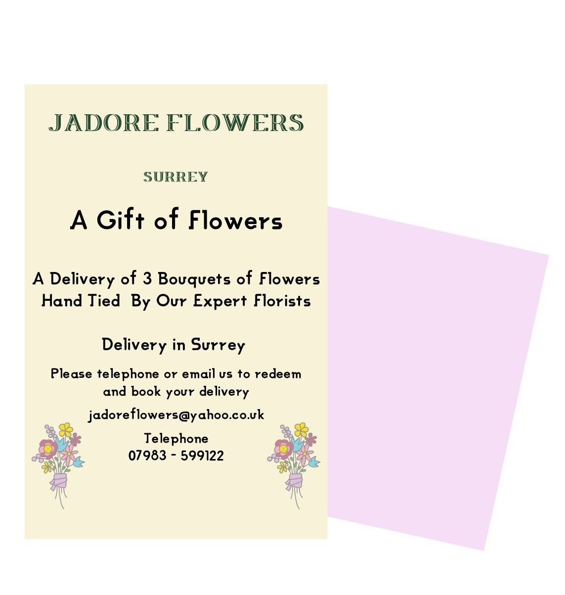 The Gift Of Flowers x3 Bouquets Voucher