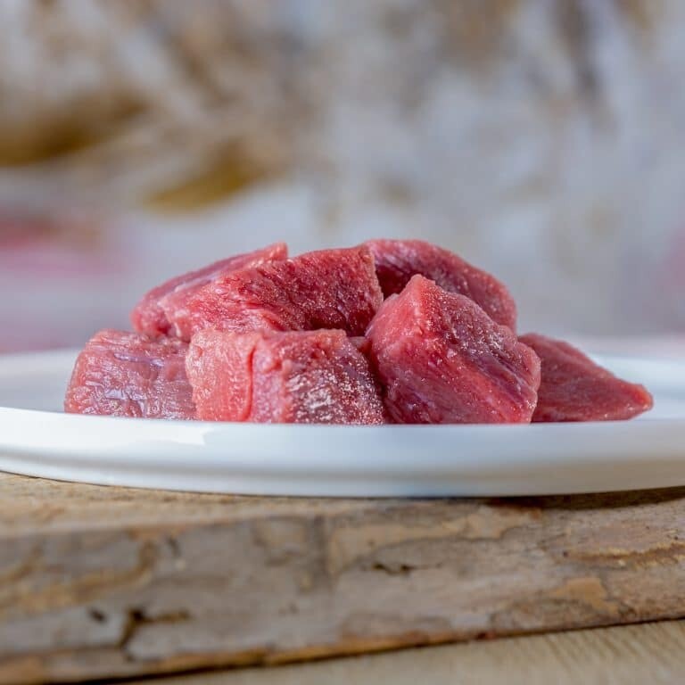 Rindermuskelfleisch mager gewürfelt