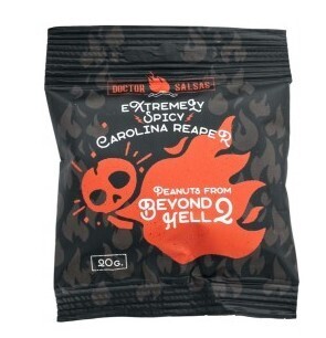 Amendoins de Carolina Reaper Nível II - 20grs - Doctor Salsas
