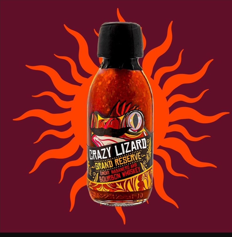 Crazy Lizard - Grand Reserve - Oak Smoked Habanero &amp; Bourbon Whiskey - 125ml