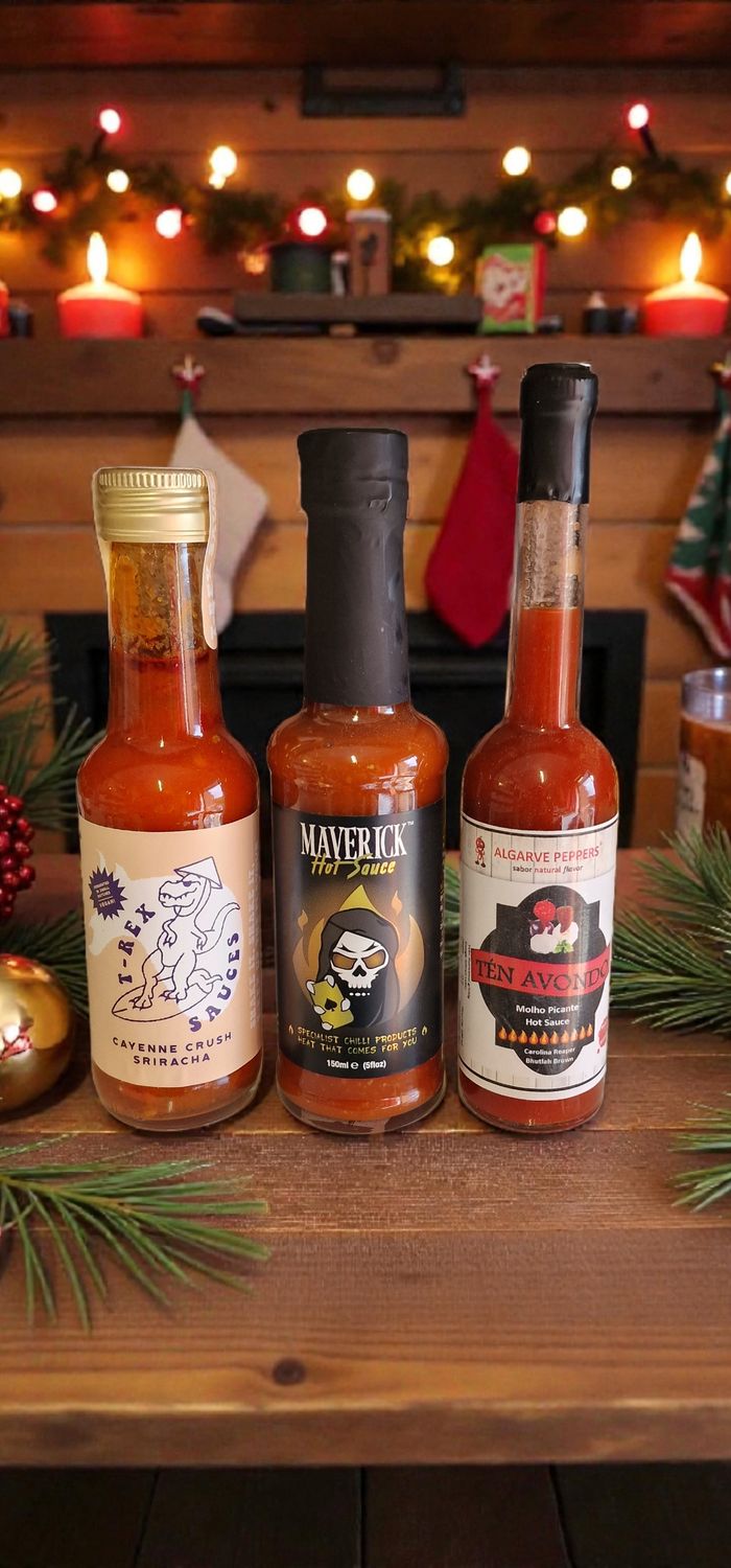 Pack Natal 3 molhos - T-Rex, Maverick e Algarve Peppers (4)