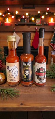 Pack Natal 3 molhos - T-Rex, Maverick e Algarve Peppers (4)