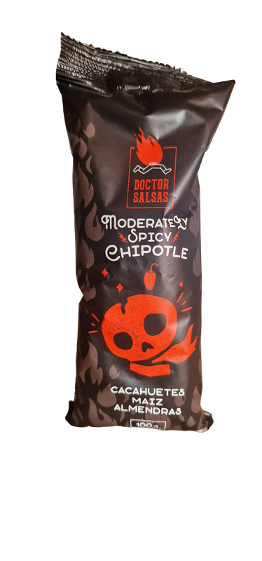 MIX - Amendoins, Milho e Amêndoas de Chipotle - 100grs. - Doctor Salsas