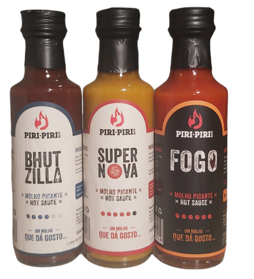 Pack Super Hot - Conjunto 3 molhos 100ml - Gama Original