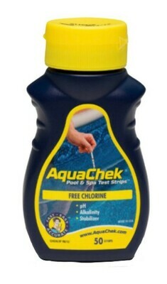 Aquachek Yellow 4 in 1 Test Strips (Free Chlorine, pH, Total Alkalinity, Stabiliser)