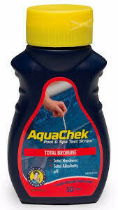 Aquachek Red 4 in 1 Test Strips (Total Bromine, pH, Total Alkalinity, Total Hardness)