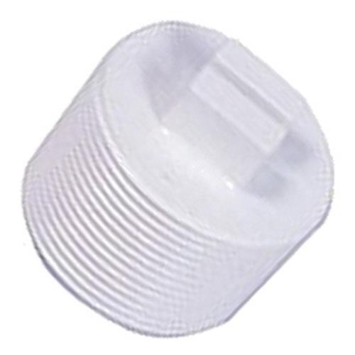 1.5&quot; Threaded Plug White ABS