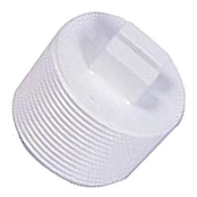 1.5&quot; Threaded Plug White ABS