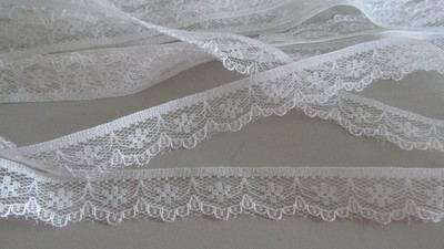 White Floral Scallop Lace