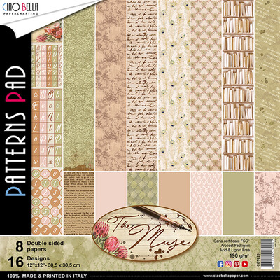 Ciao Bella THE MUSE 12x12 Patterns Pad (8 pack)