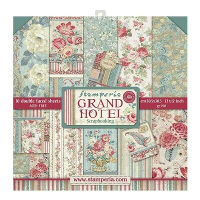 STAMPERIA GRAND HOTEL 12X12 Paper Set