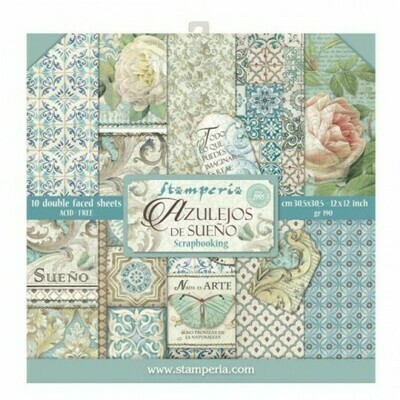 STAMPERIA AZULEJOS 12x12 Paper Set