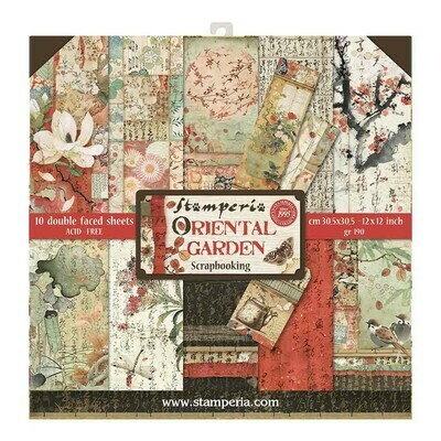 STAMPERIA ORIENTAL GARDEN 12X12 Paper Set