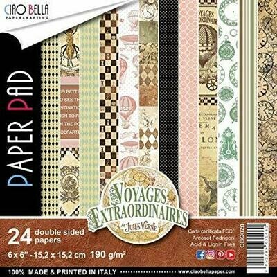 Ciao Bella VOYAGES EXTRAORDINAIRES 6x6 Paper Set