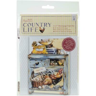 Papermania COUNTRY LIFE 5"x7" Decoupage Card Kit