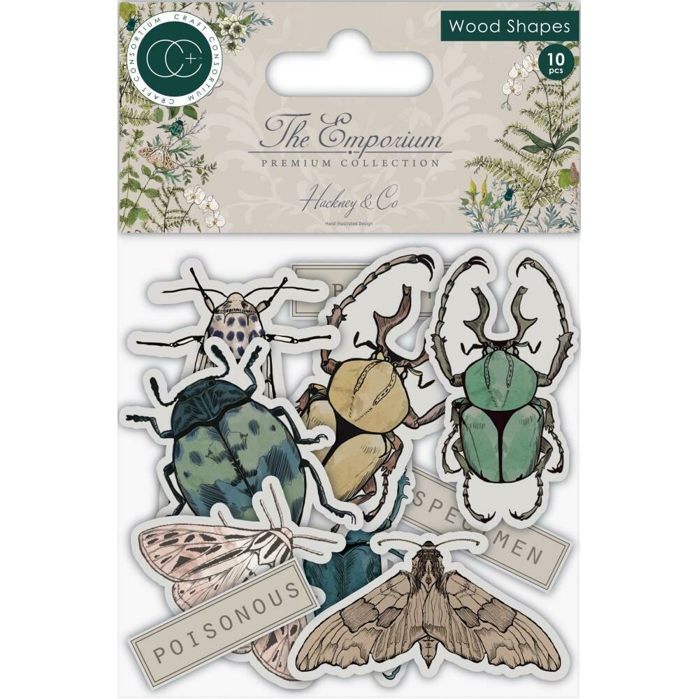 CRAFT CONSORTIUM - THE EMPORIUM Laser-Cut Wooden Shapes 10/ Pkg