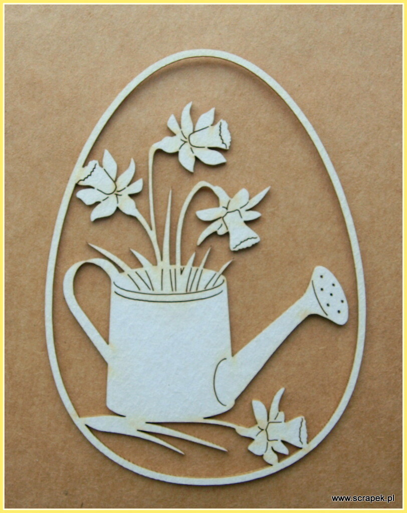 Watering Can with Daffodils Egg