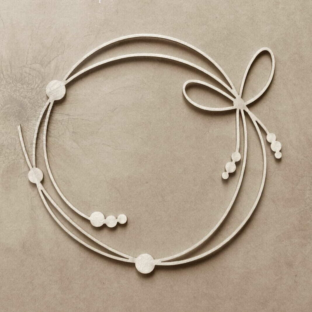 Frame with Beads Chipboard