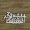 Fence &amp; Poppies Chipboard