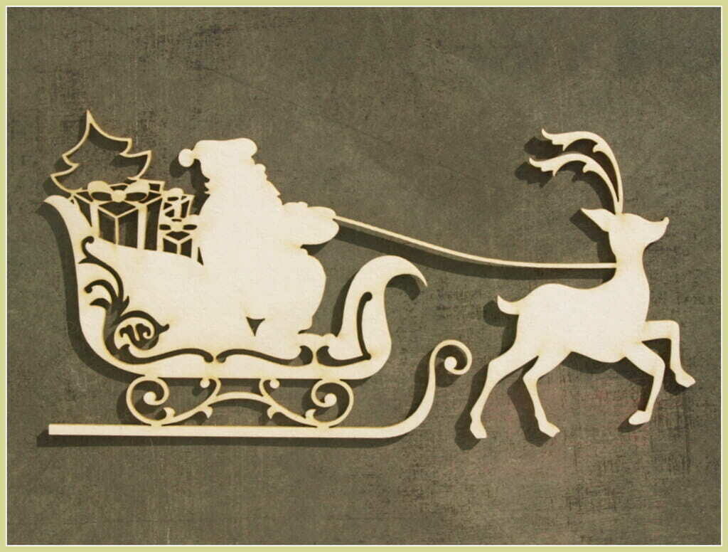 Santa&#39;s on His Way Chipboard