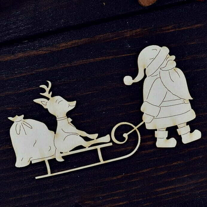 Santa & Rudolph Chipboard
