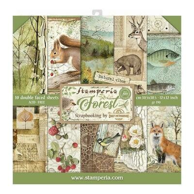 STAMPERIA FOREST 12x12 Paper Set
