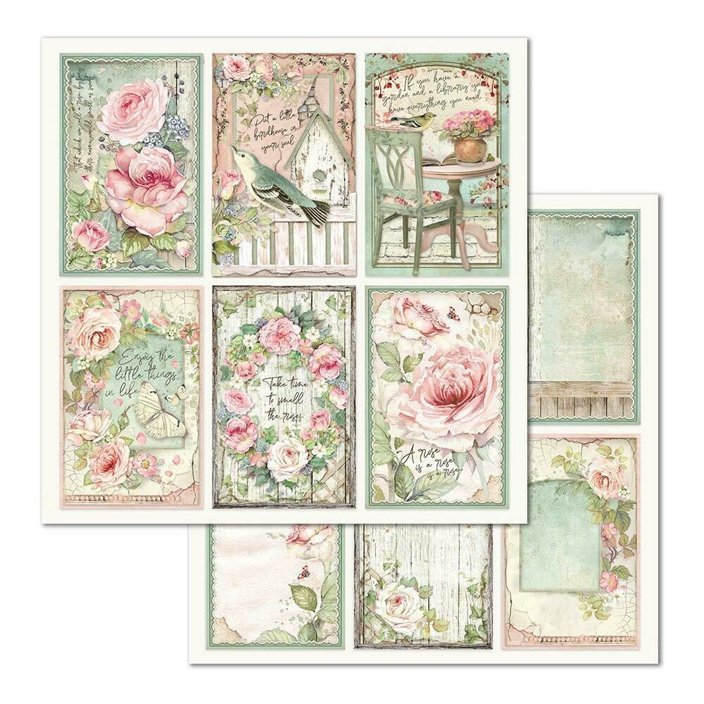 STAMPERIA HOUSE OF ROSES 12x12 SINGLE SHEET - FRAMES