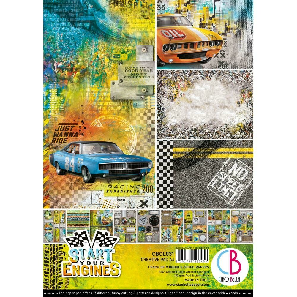 Ciao Bella START YOUR ENGINES A4 Creative Pad