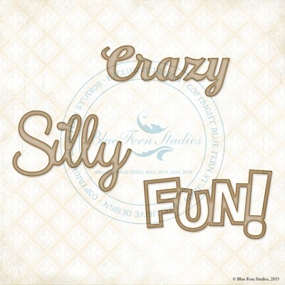 Crazy, Silly, Fun Chipboard