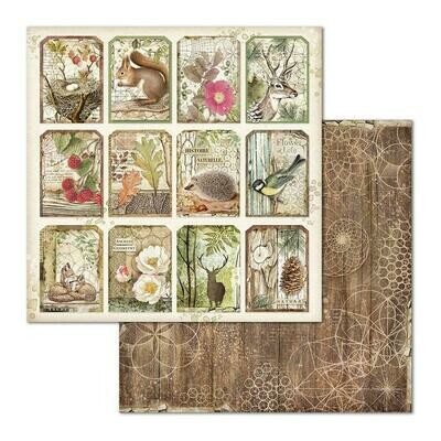 STAMPERIA FOREST 12x12 SINGLE SHEET - TAGS