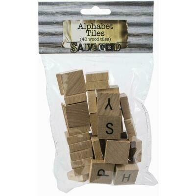 Wooden Alphabet Tiles