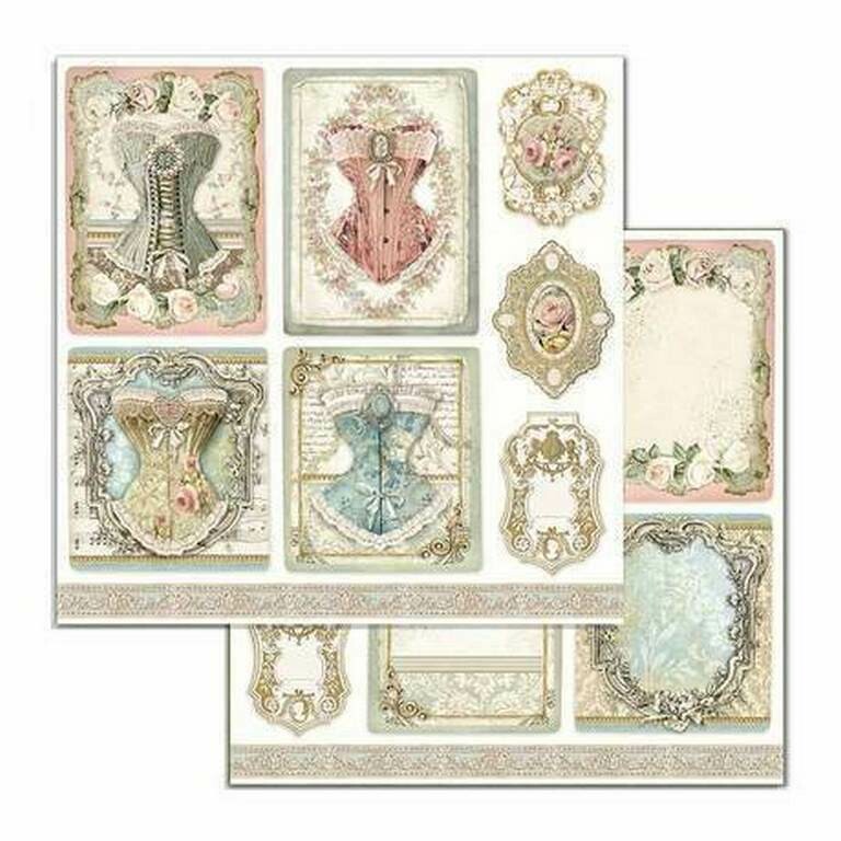 STAMPERIA PRINCESS CORSETS 12x12 Single Sheet