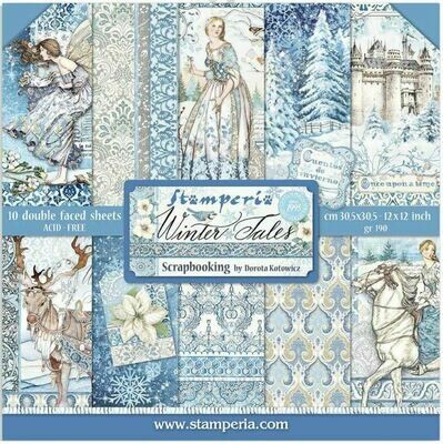 STAMPERIA WINTER TALES 12X12 Paper Set
