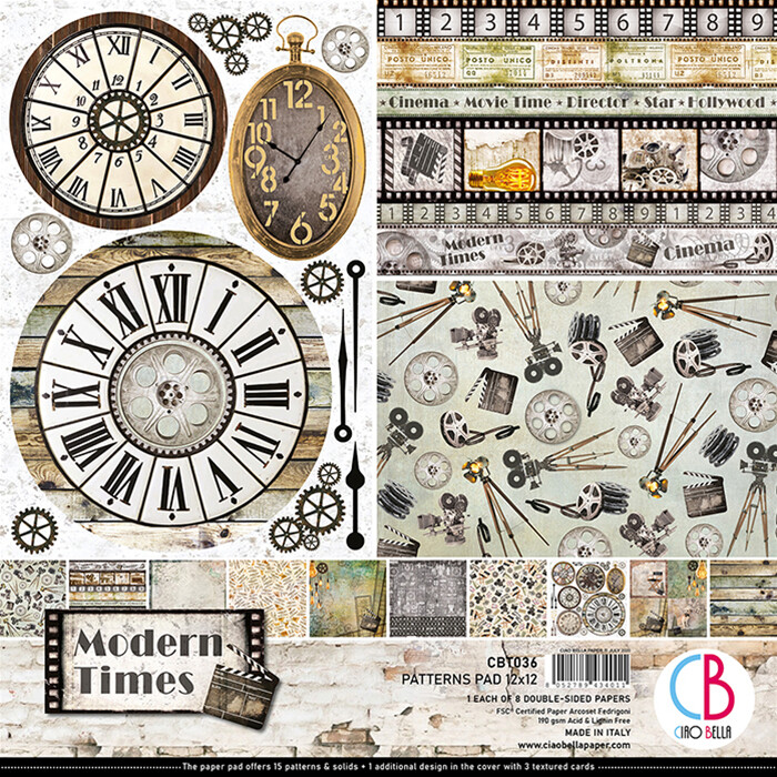 Ciao Bella MODERN TIMES 12x12 Patterns Pad