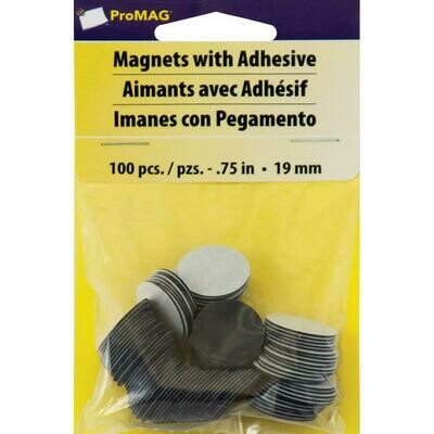 9mm Magnets with Adhesive x 100pc
