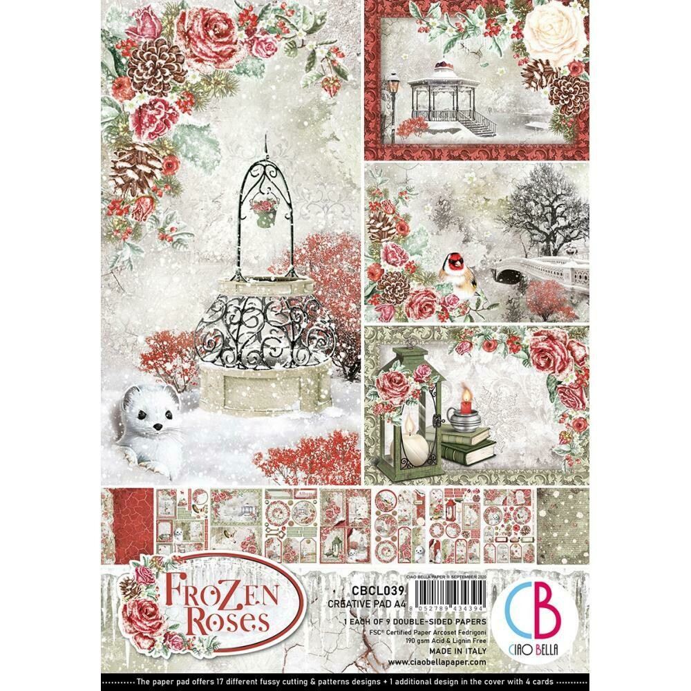 Ciao Bella FROZEN ROSES A4 Paper Pack